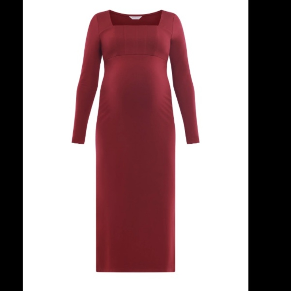 New empire corset size XL Destination Maternity Long Sleeve Dress - Rust Red